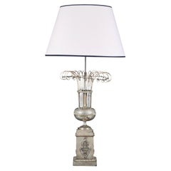 A Mi-19th century Neoclassical Silver Plated Urn as a Lamp