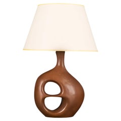 A Mi-Century French Patinated Resin Brutalist Lamp