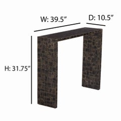 A Mica Covered Waterfall Console Table.