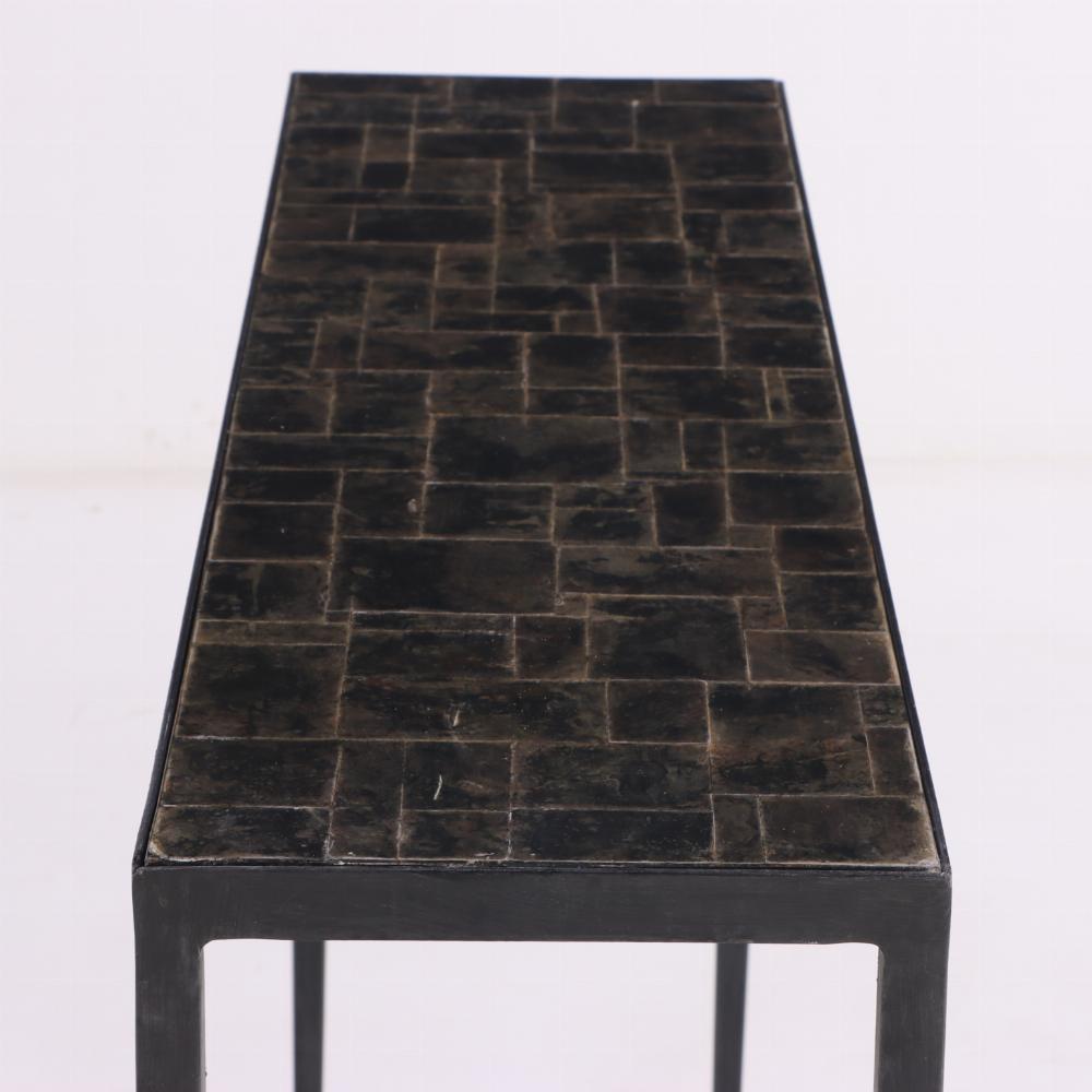 Argentine A Mica & Wrought Iron Console Table, in the manner of Jean-Michel Frank.