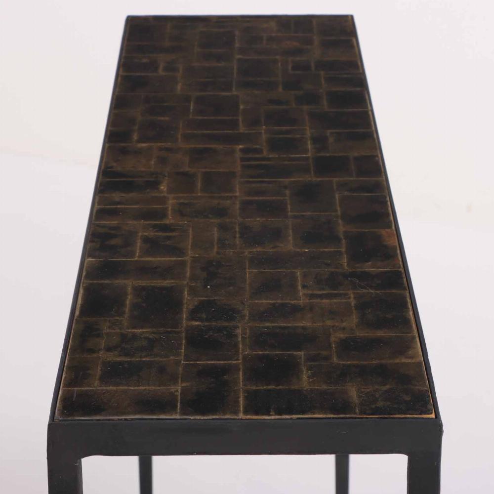 Contemporary A Mica & Wrought Iron Console Table, in the manner of Jean-Michel Frank. For Sale