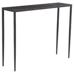 A Mica & Wrought Iron Console Table, in the manner of Jean-Michel Frank.