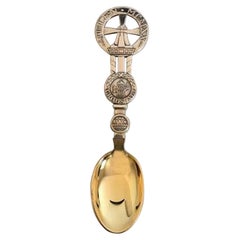 A. Cucchiaio di Natale 1920 di Michelsen in argento sterling dorato