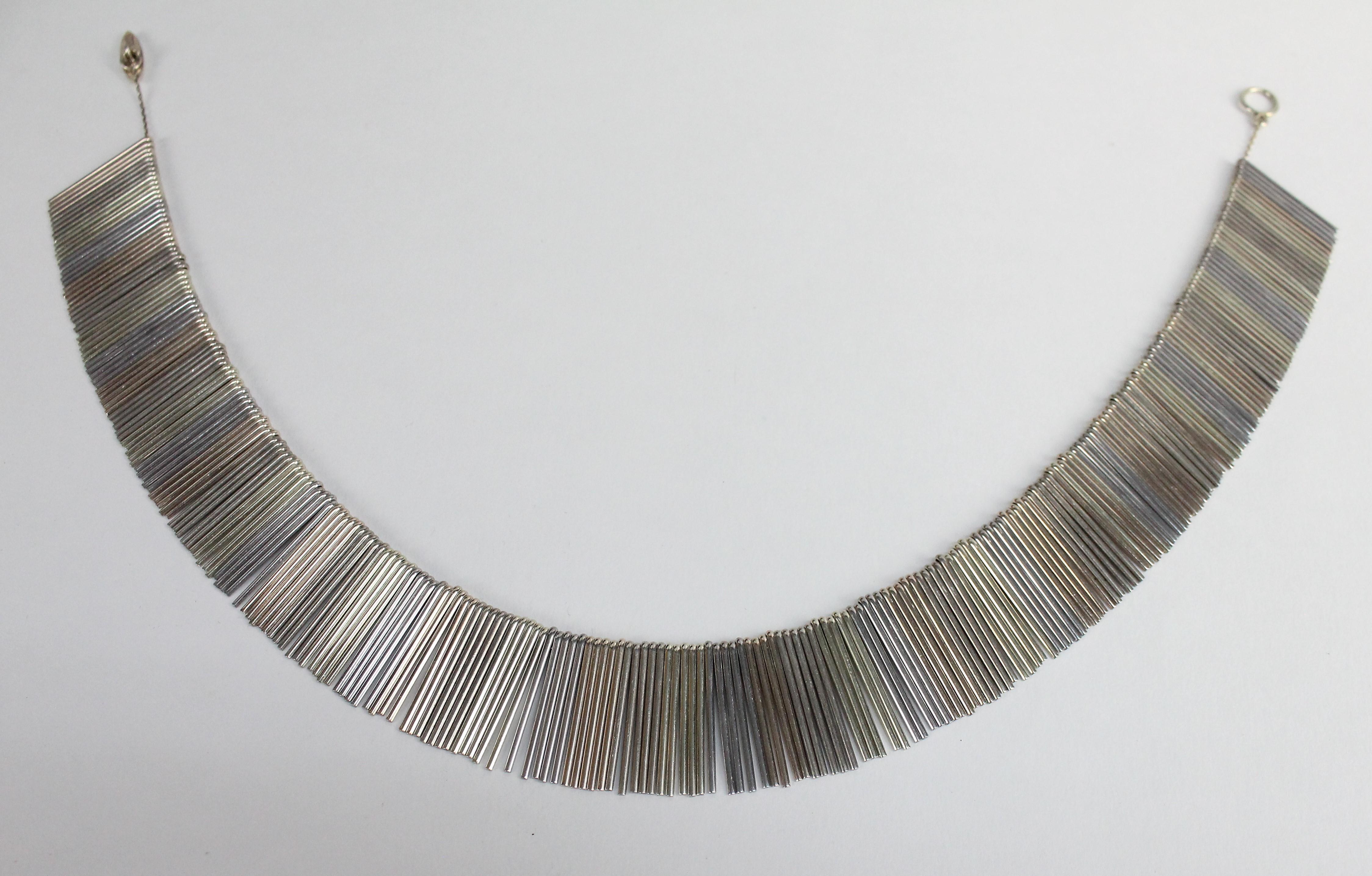 A. Michelsen, Scandinavian Modern Necklace, Three Colored Sterling Silver 2