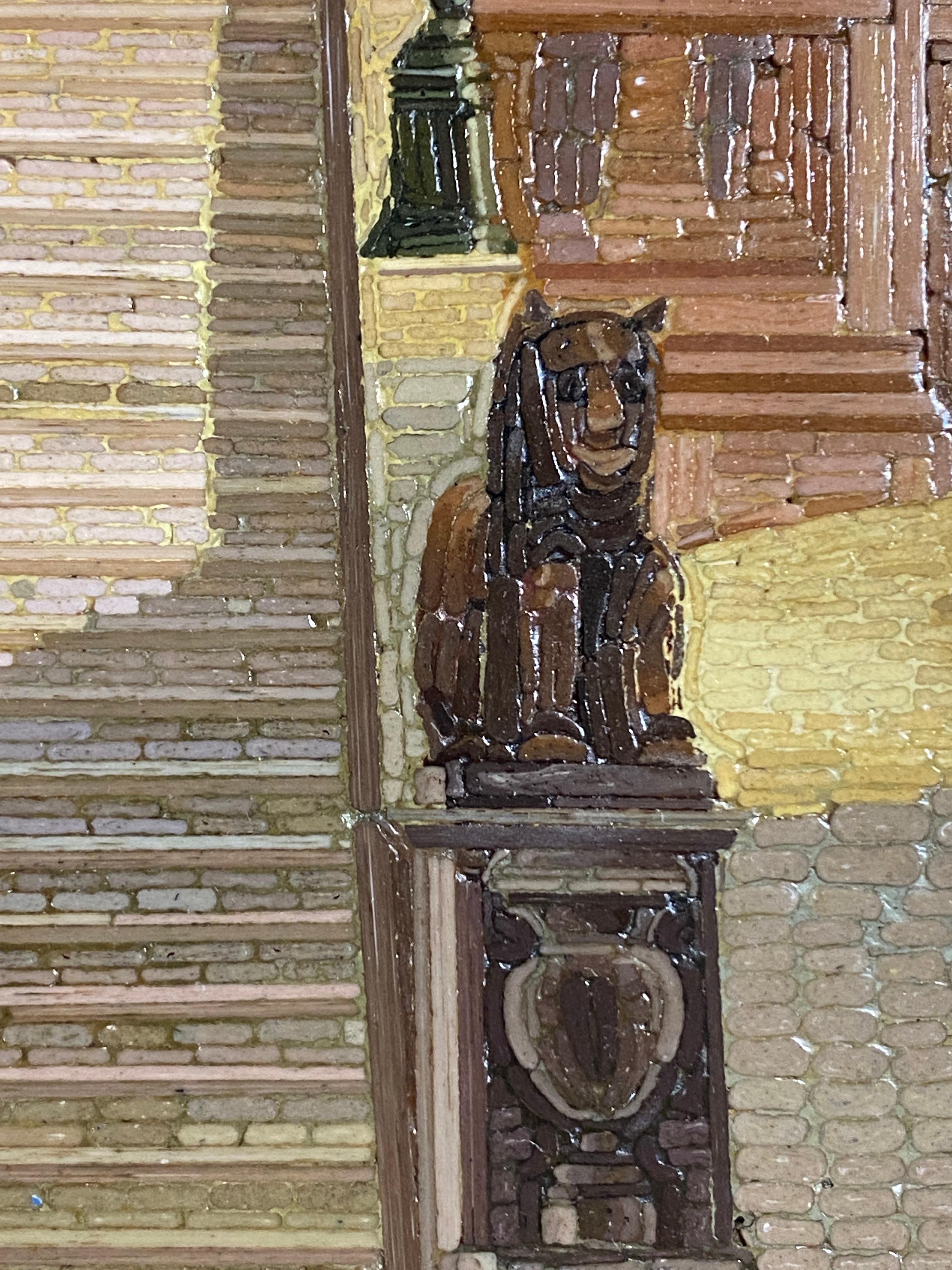 Micromosaic Picture, Mid-19th Century View of the Campidoglio In Good Condition For Sale In West Palm Beach, FL
