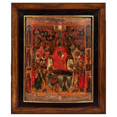 Mid-17th Century Russian 'Moscow' Icon of the Dormition of the Virgin