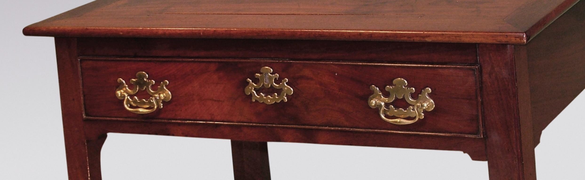 Polished Mid-18th Century Chippendale Period Mahogany Architects Table For Sale