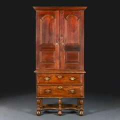 A Mid 18th Century Elm Cabinet on Stand 