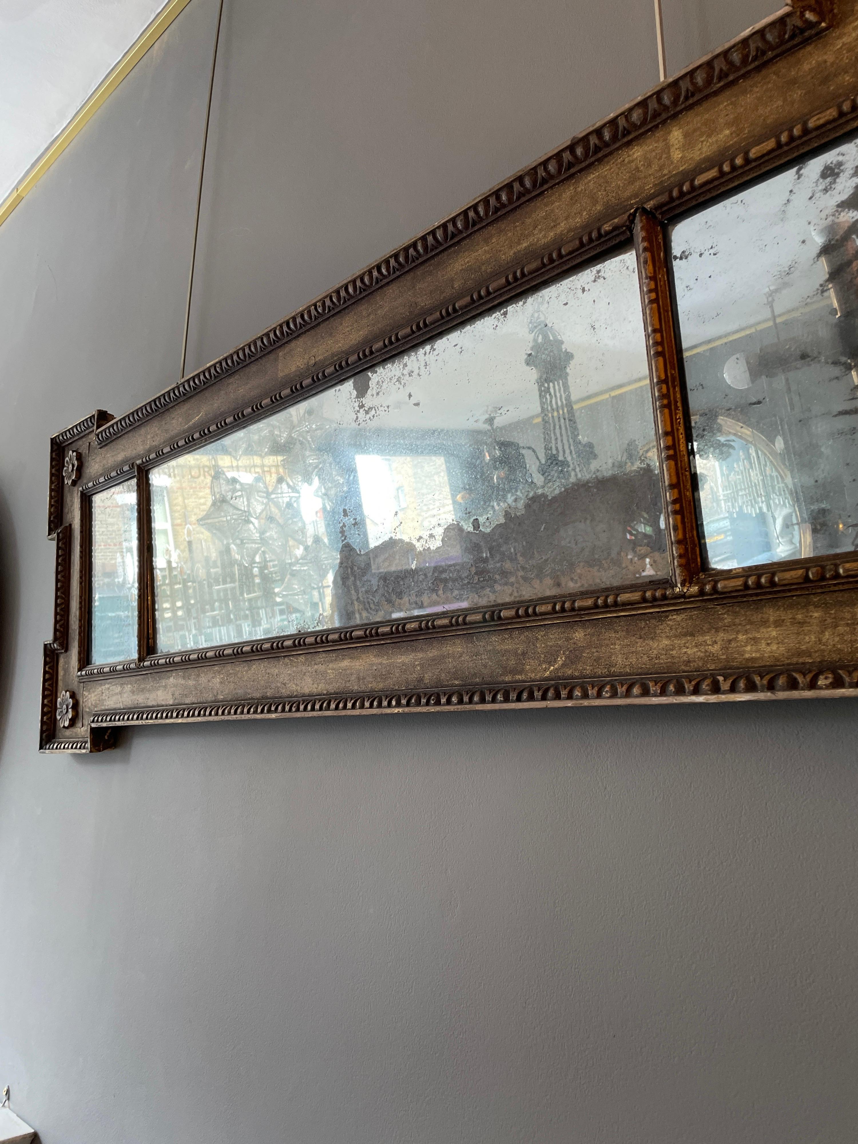 Giltwood Mid 18th Century George II Period Overmantel Mirror