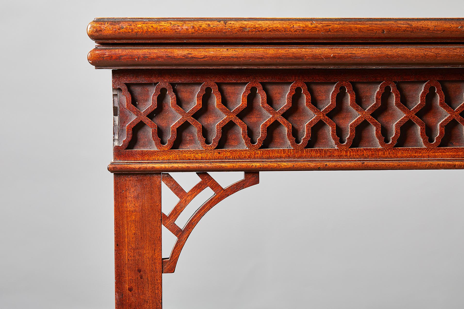 British Mid-18th Century George III Mahogany Folding Card Table For Sale