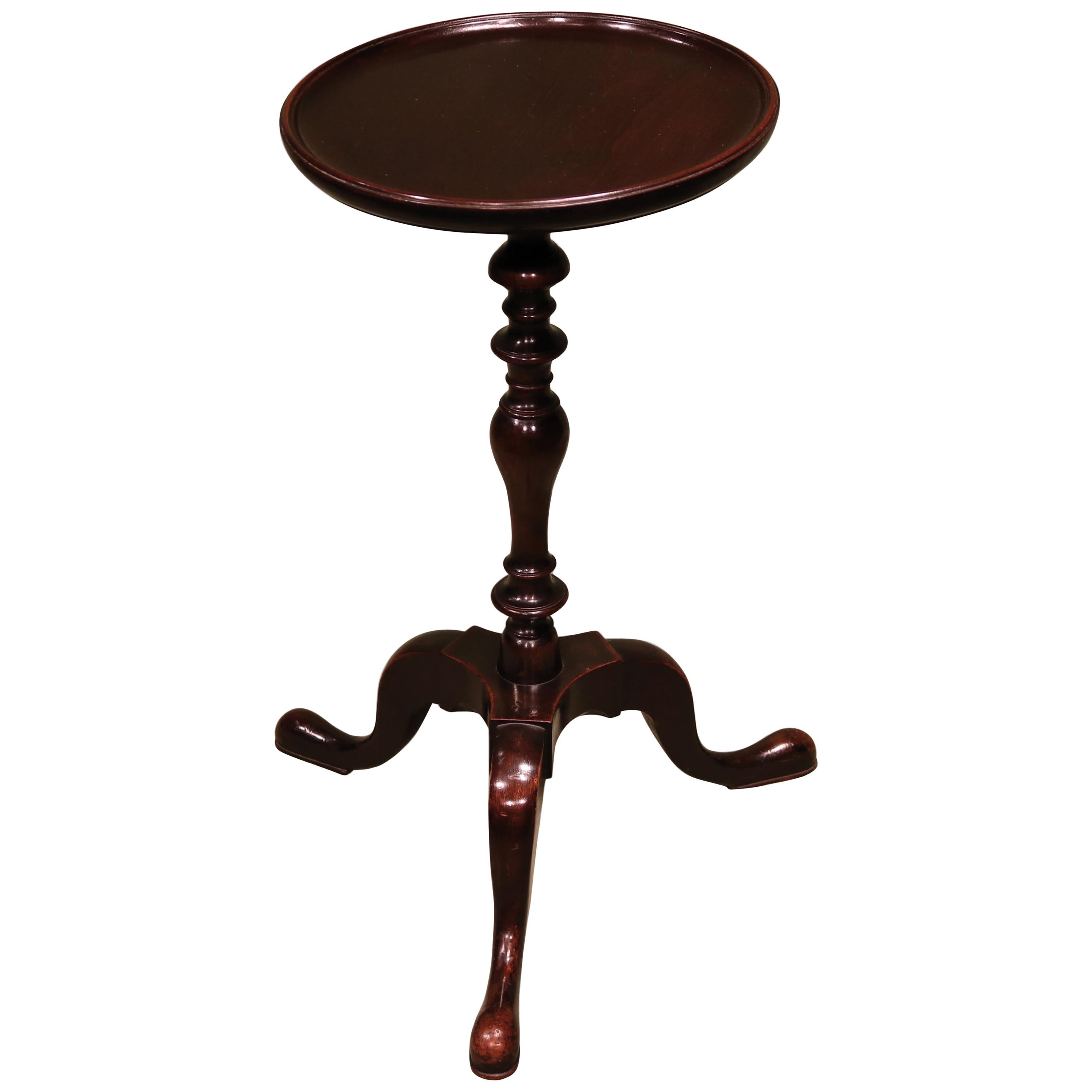 Mid-18th Century Mahogany Kettle Stand or Tripod Table