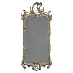A mid 18th century painted rococo pier mirror