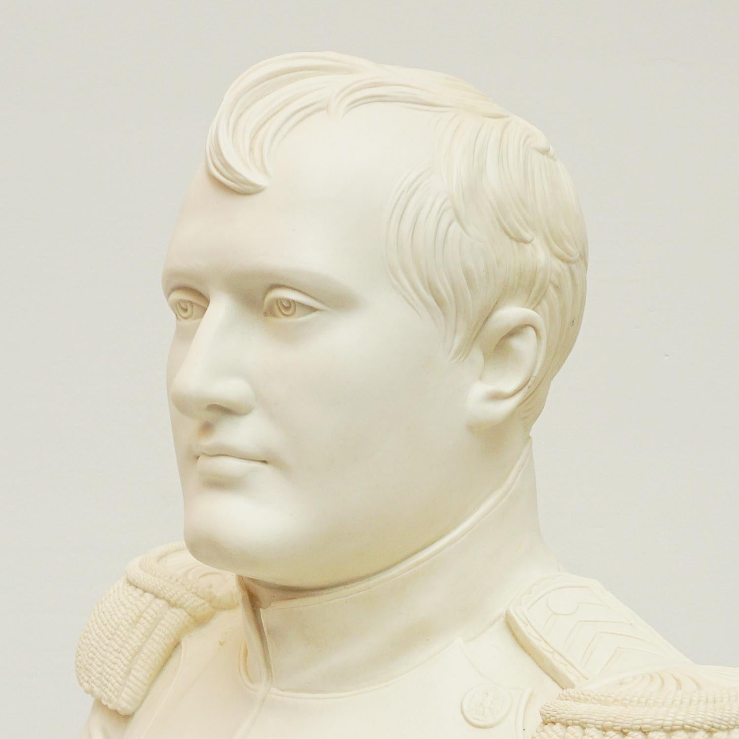 Mid-19th Century Biscuit Porcelain Portrait Bust of Napoleon Bonapart 5