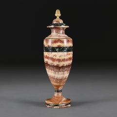 A Mid-19th Century Blue John and Marble Urn