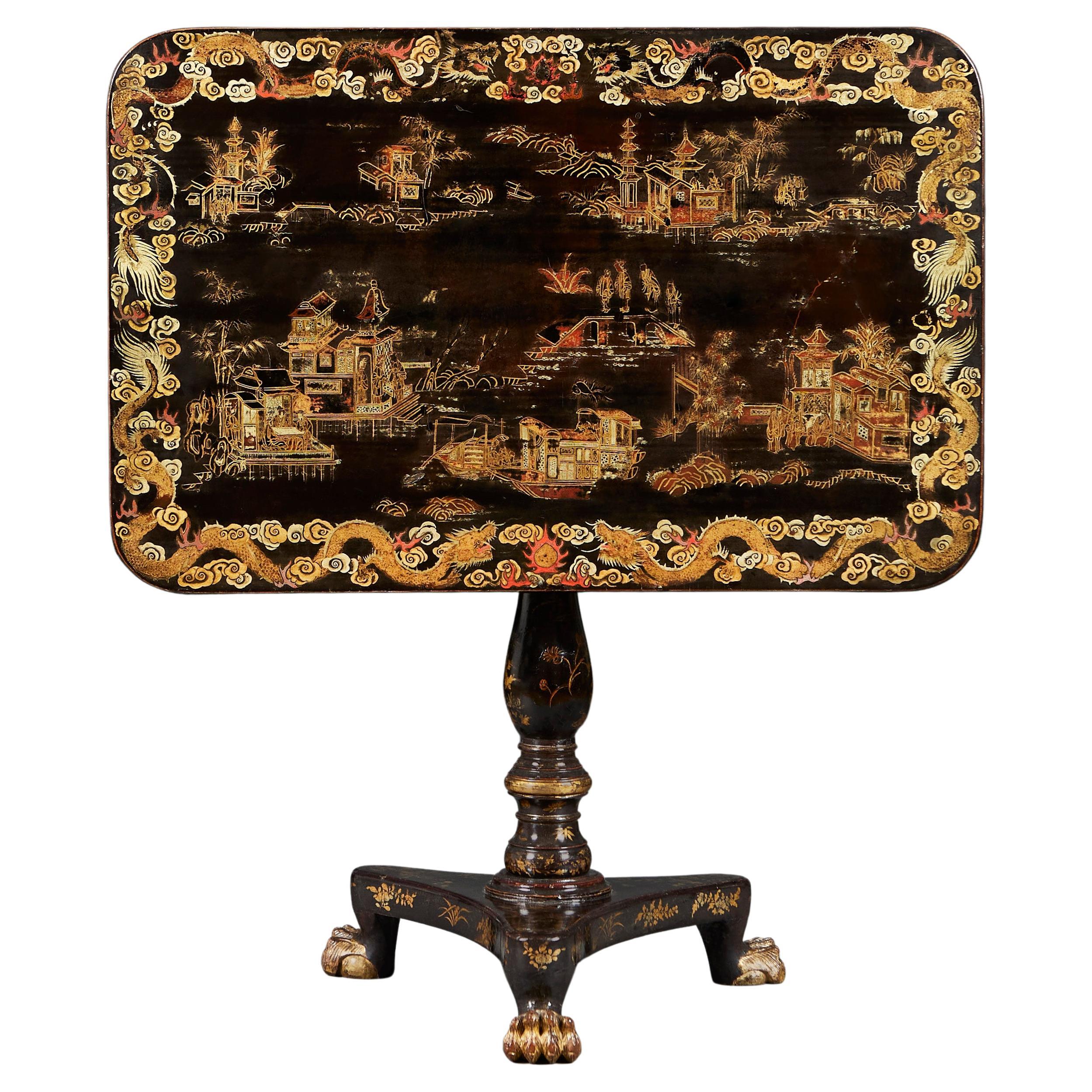 Mid-19th Century Chinese Export Lacquer Centre Table