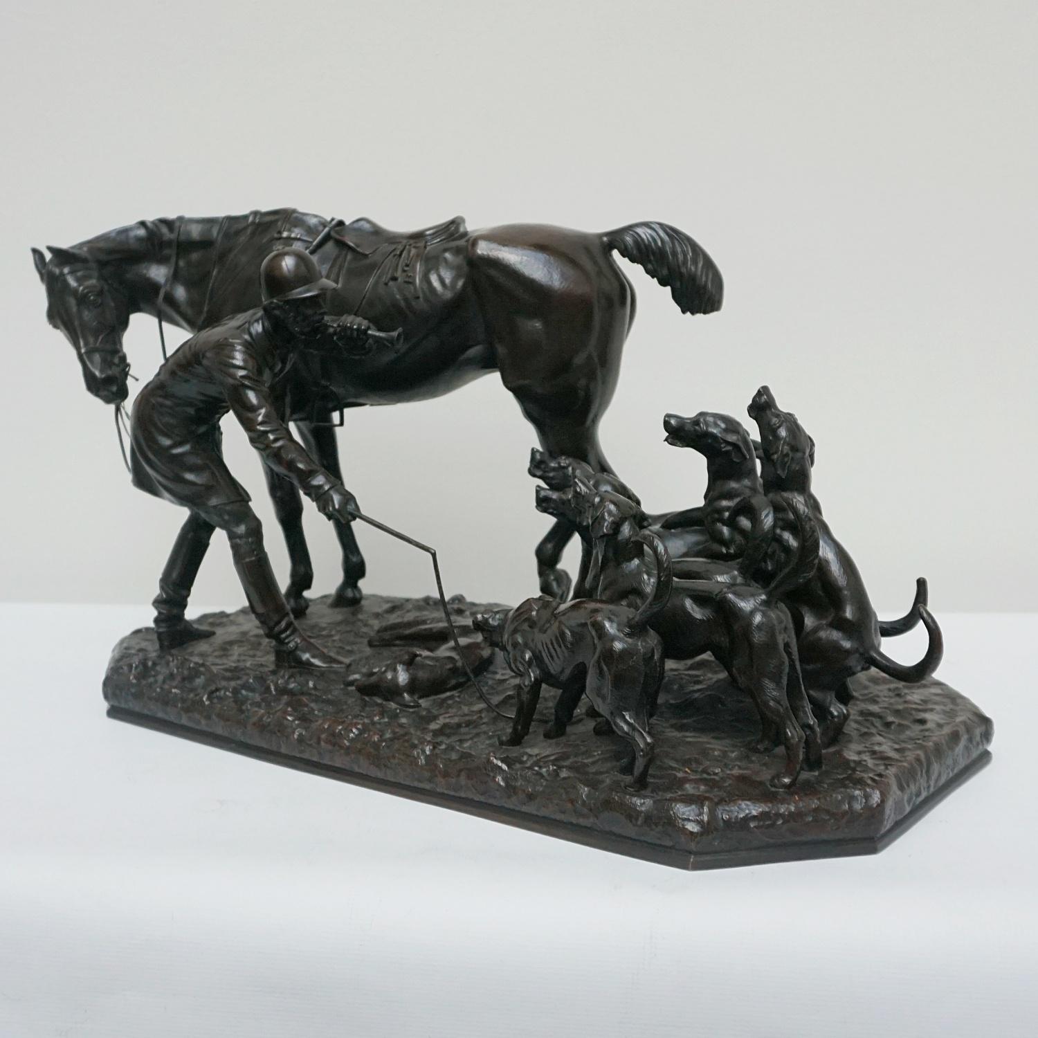 Englische Bronzeskulptur aus der Mitte des 19. Jahrhunderts von John Willis Good '1845-1878'. 7