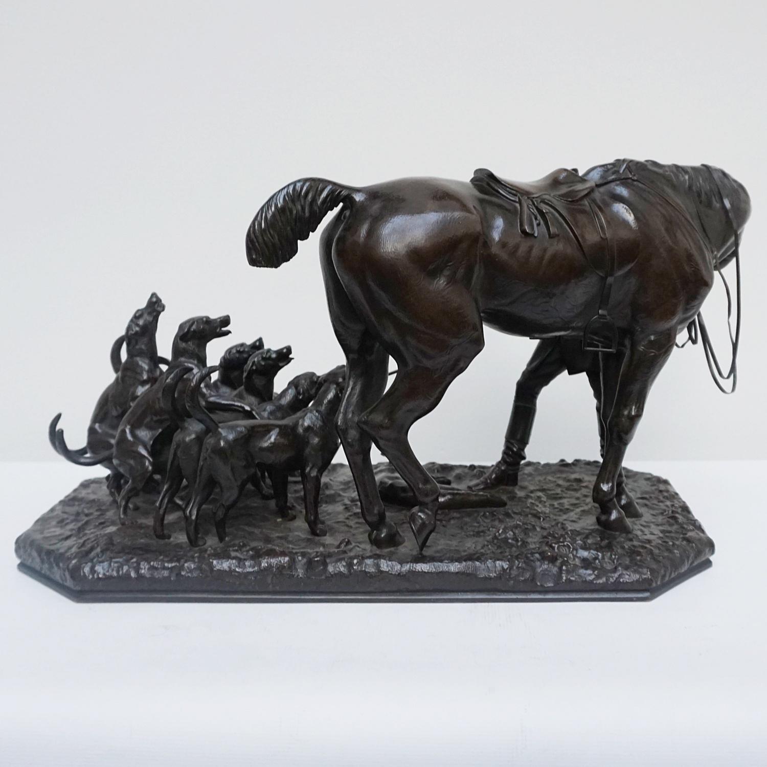 Englische Bronzeskulptur aus der Mitte des 19. Jahrhunderts von John Willis Good '1845-1878'. 14