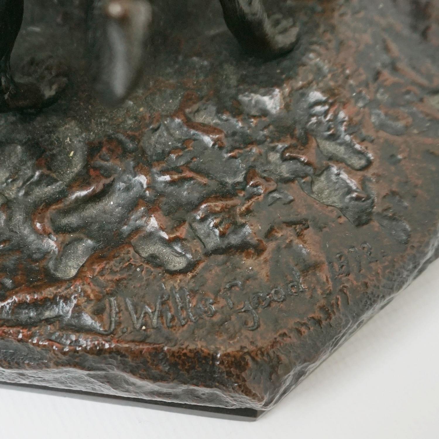Anglais Sculpture en bronze anglaise du milieu du XIXe siècle par John Willis Good 