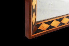 Mitte des 19. Jahrhunderts Englischer Parkett-Spiegel mit Quecksilberplatte