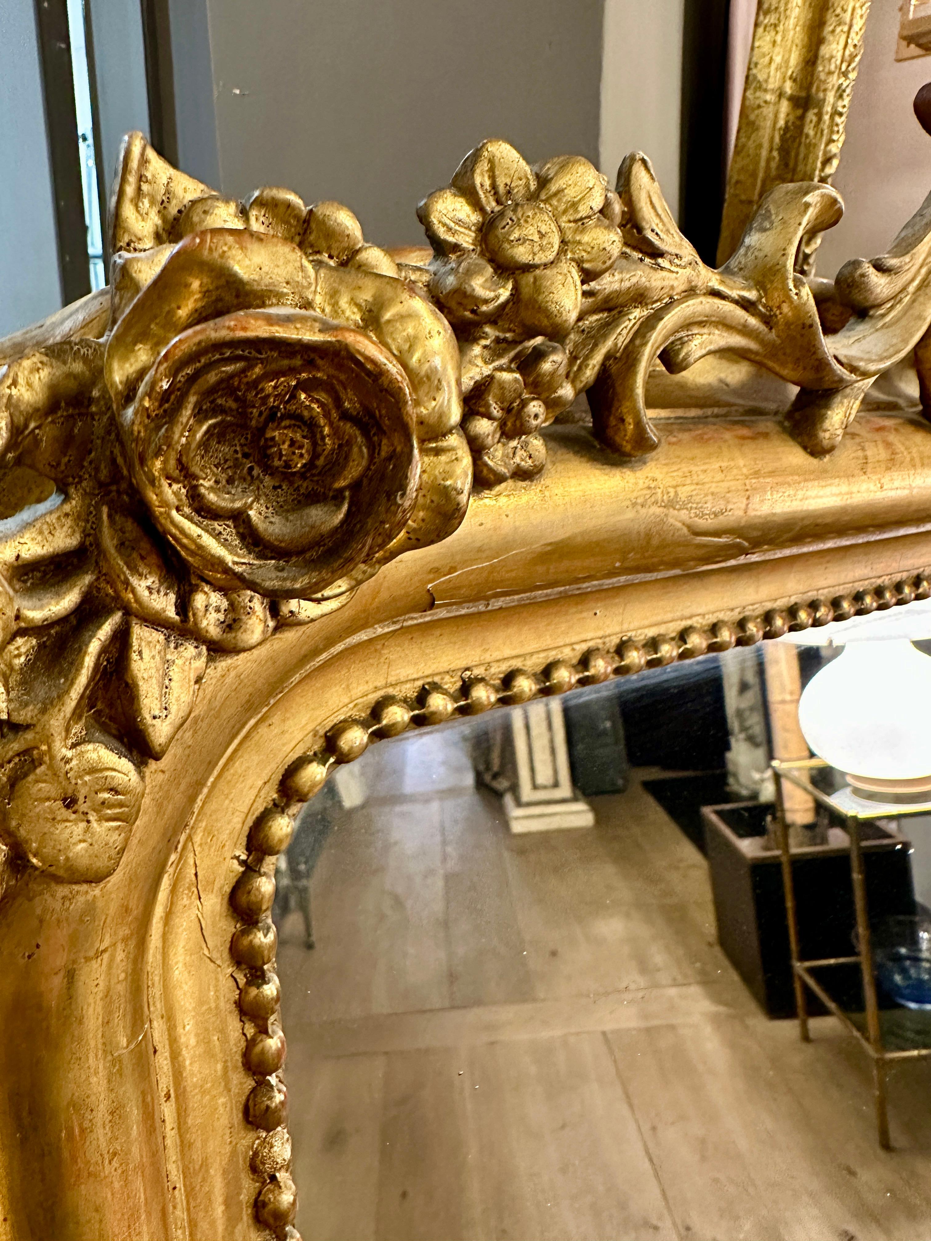 A Mid 19th Century French Gold Gilt Mirror  4