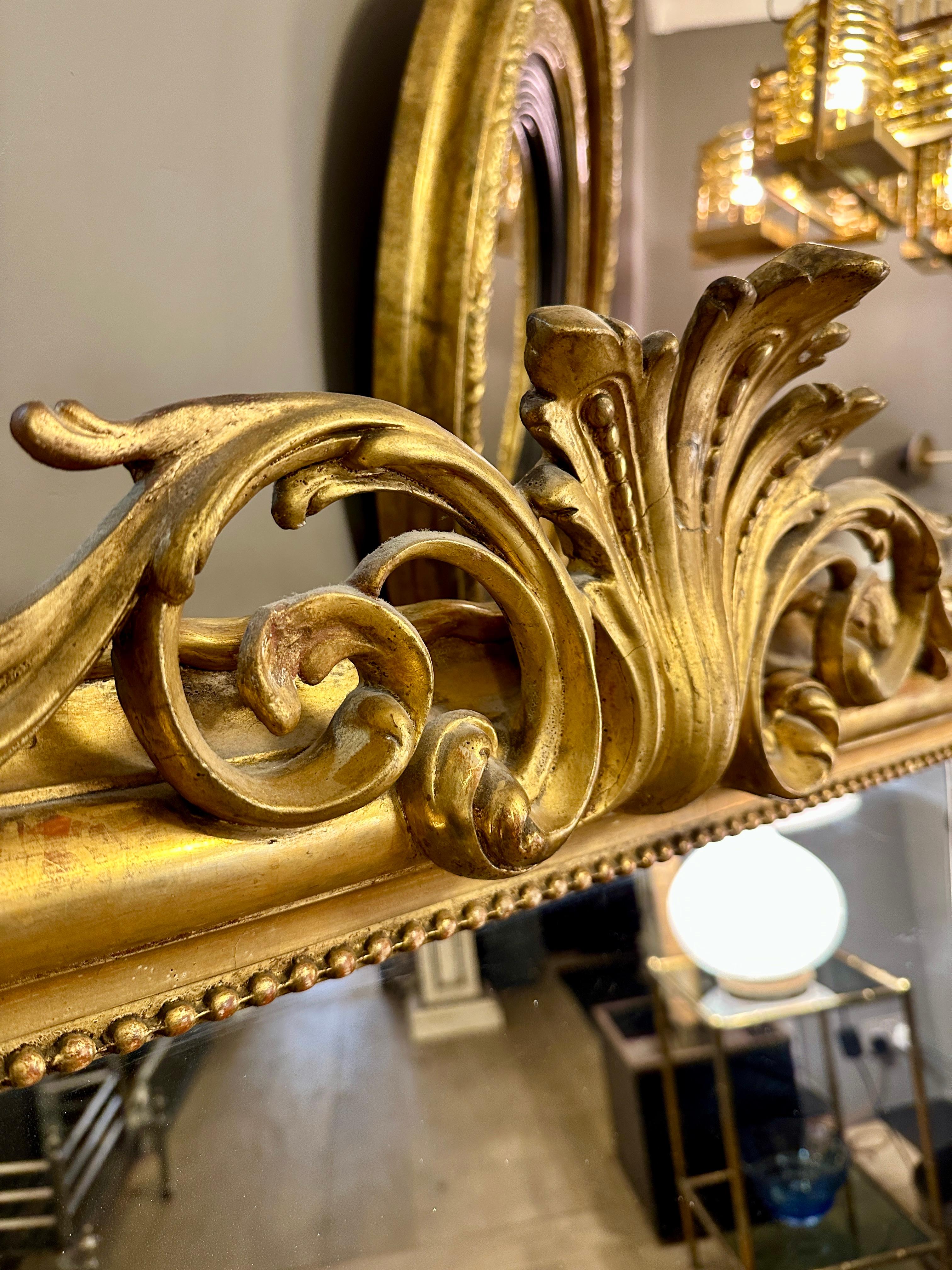 A Mid 19th Century French Gold Gilt Mirror  3