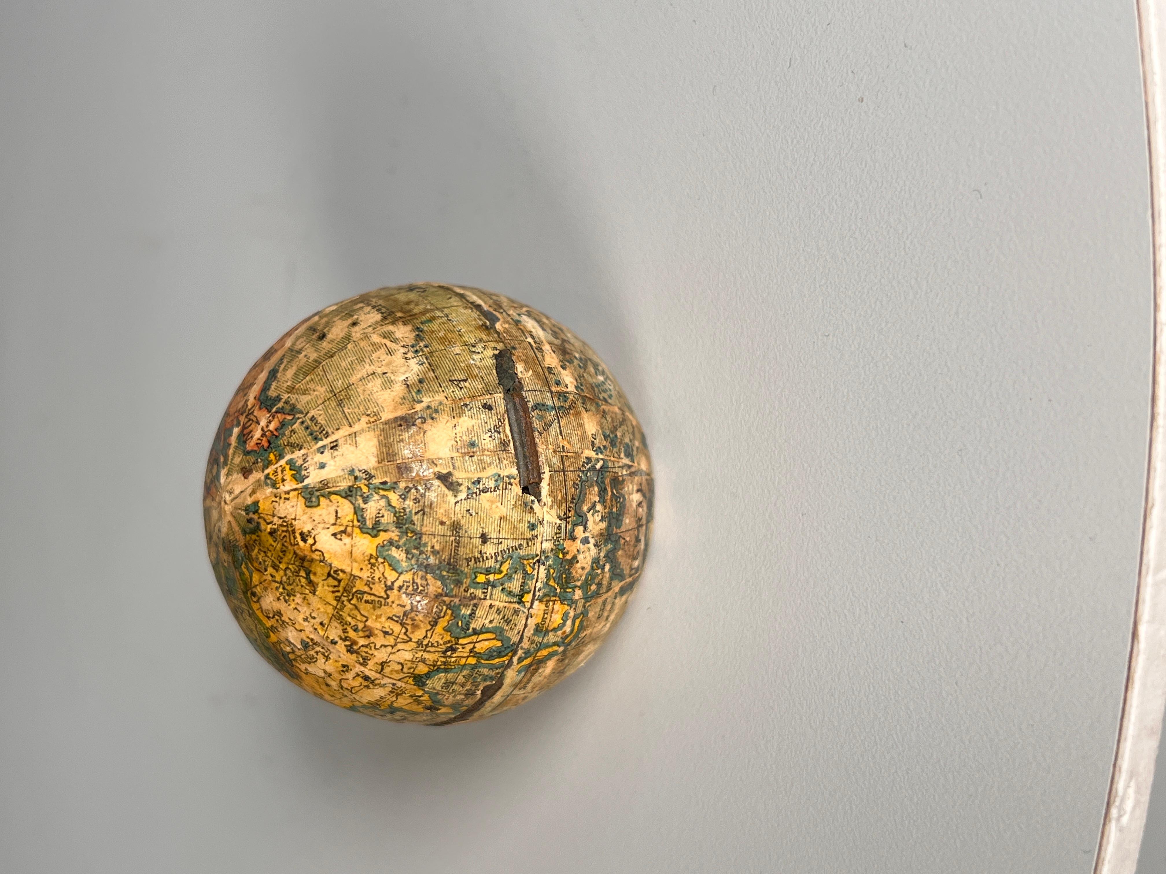 Early Victorian Mid 19th Century Inkwell in the Form of a Pocket Globe For Sale