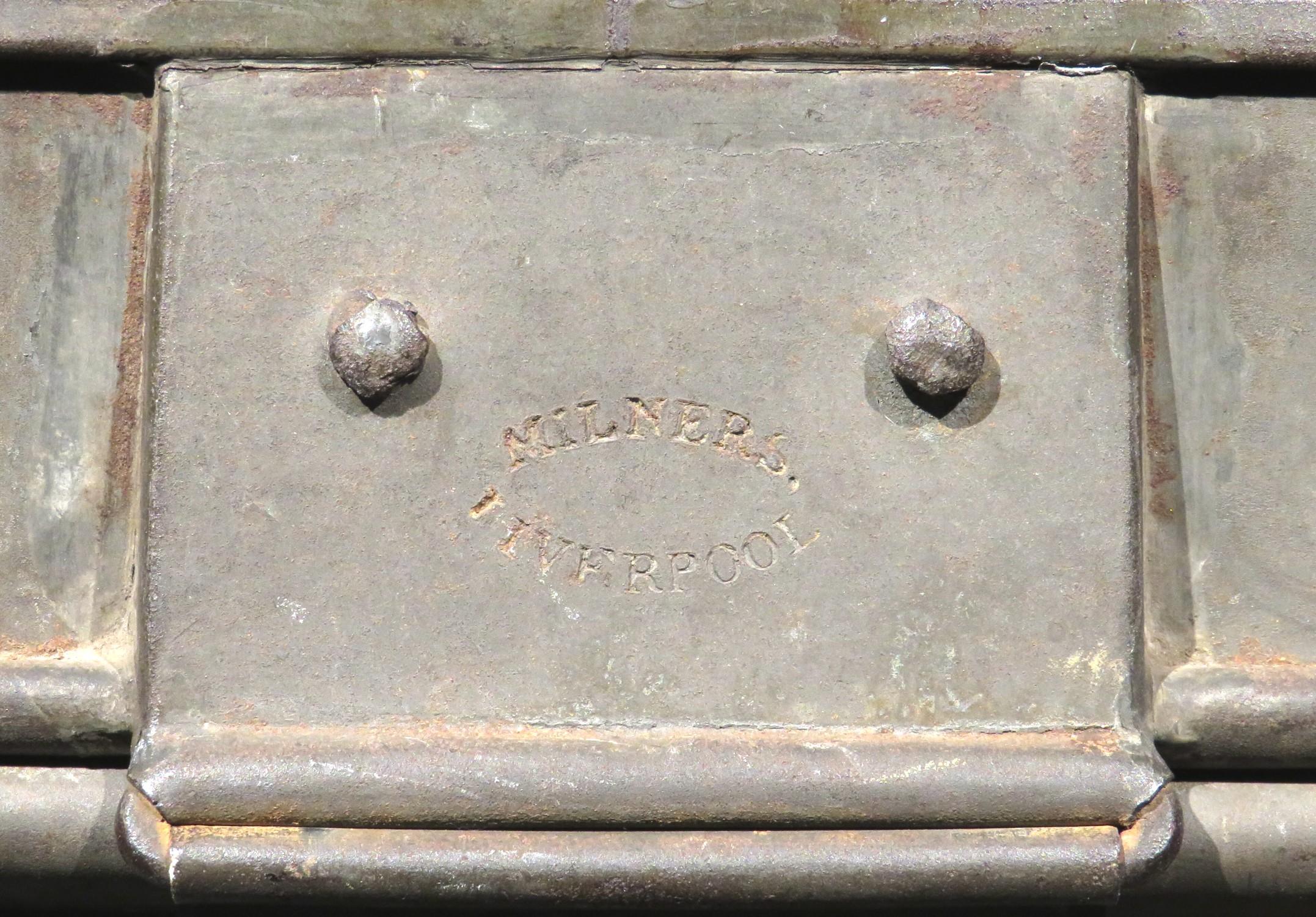 Victorian Authentic 19th Century Thomas Milner Patented Iron Safety Box, UK Circa 1840 For Sale