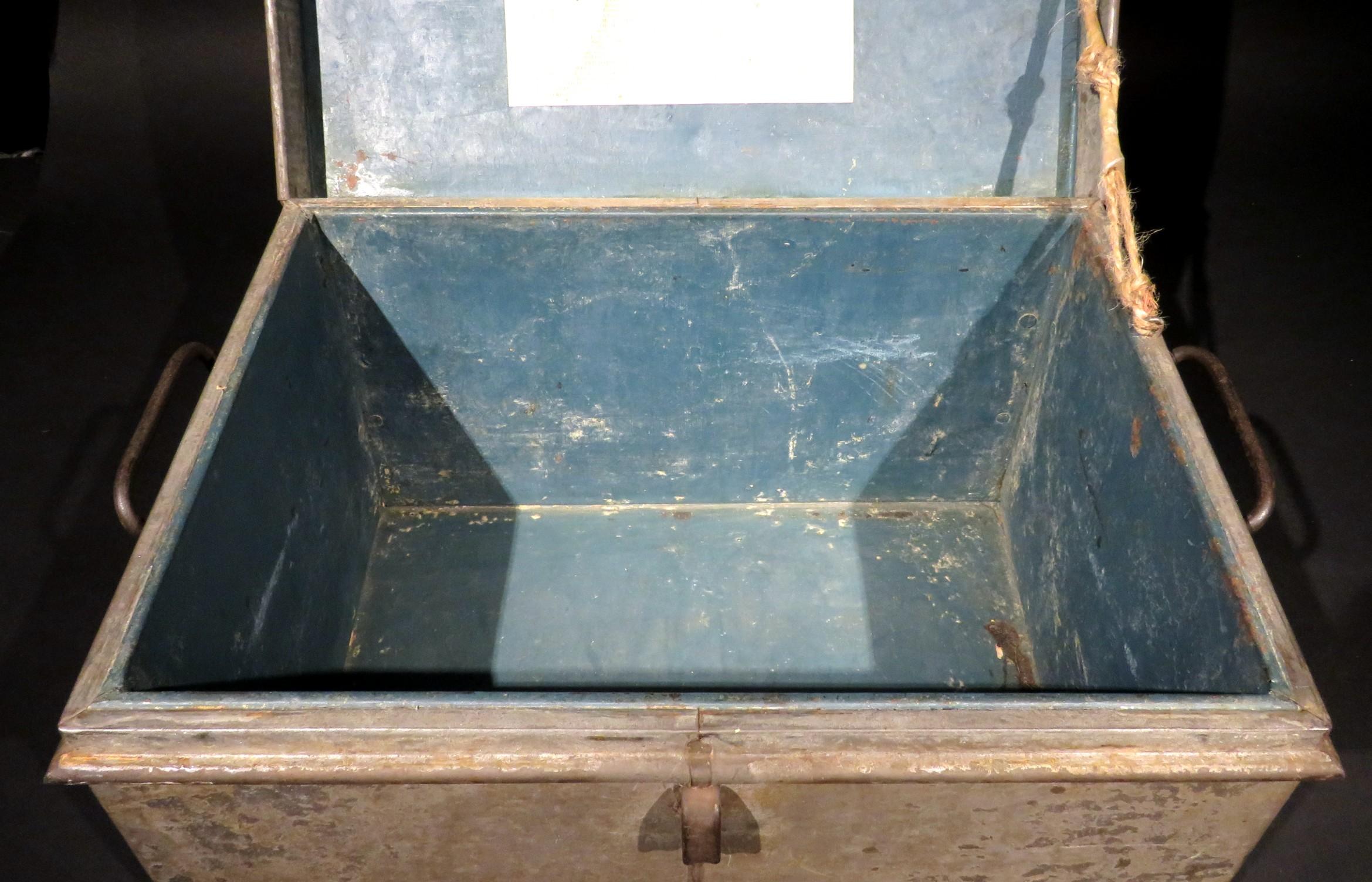 Metalwork Authentic 19th Century Thomas Milner Patented Iron Safety Box, UK Circa 1840 For Sale
