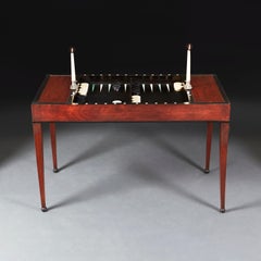Mid 19th Century Mahogany Tric Trac Table for Backgammon, Cards and Chess