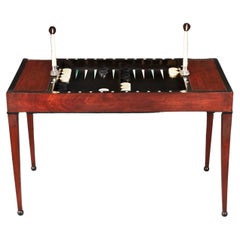 Mid 19th Century Mahogany Tric Trac Table for Backgammon, Cards and Chess