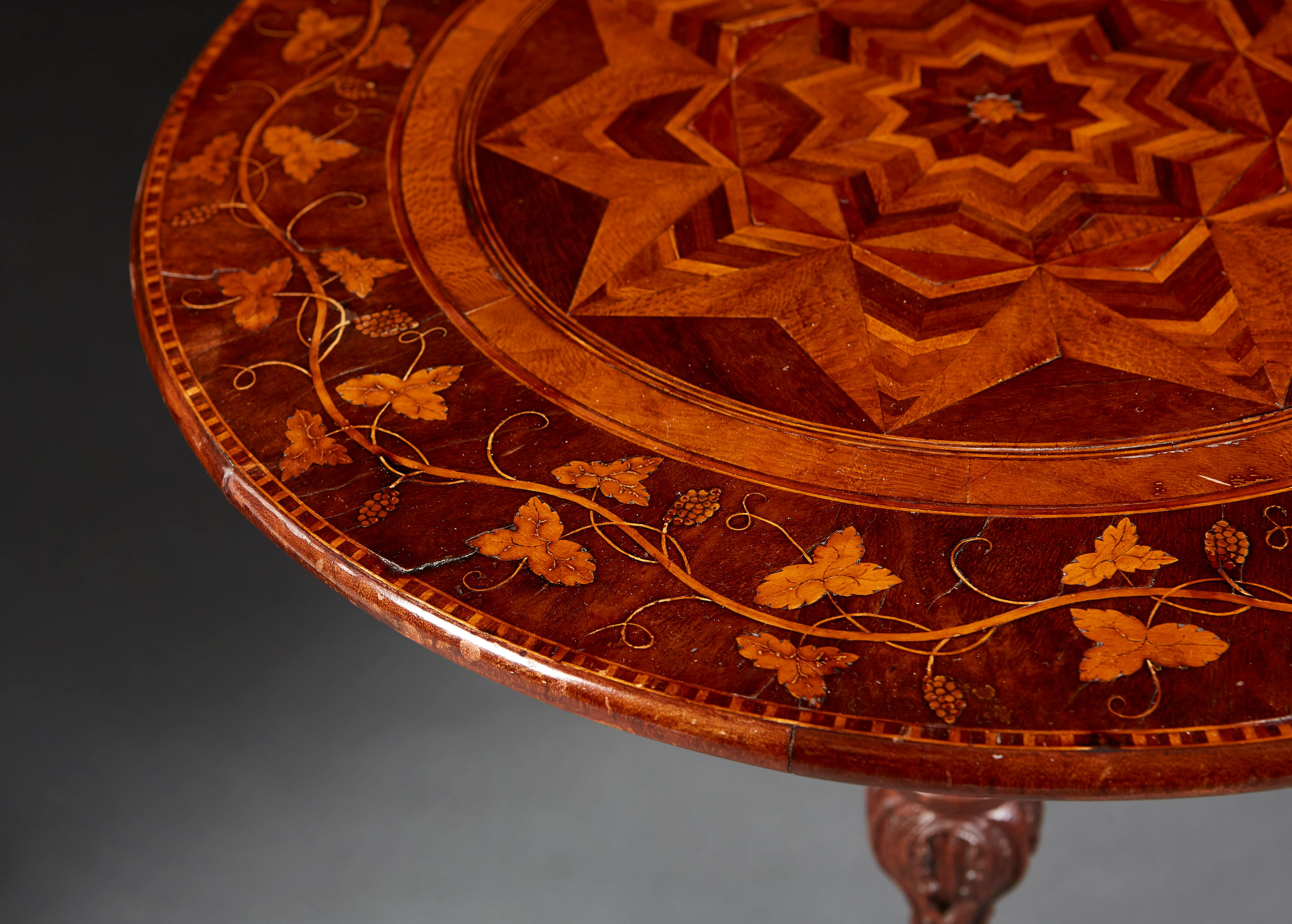 Mid 19th Century Occasional Table with Vine Leaf Decoration In Good Condition For Sale In London, GB