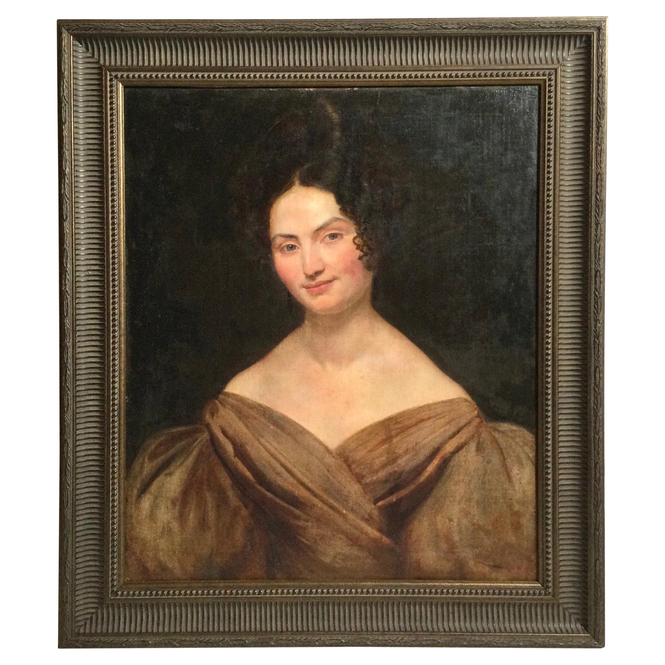 Mid 19th Century Portrait of a Fine American Lady