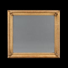 A Mid 19th Century Rectangular Giltwood Ripple Mould Mirror