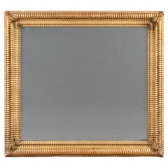 A Mid 19th Century Rectangular Giltwood Ripple Mould Mirror