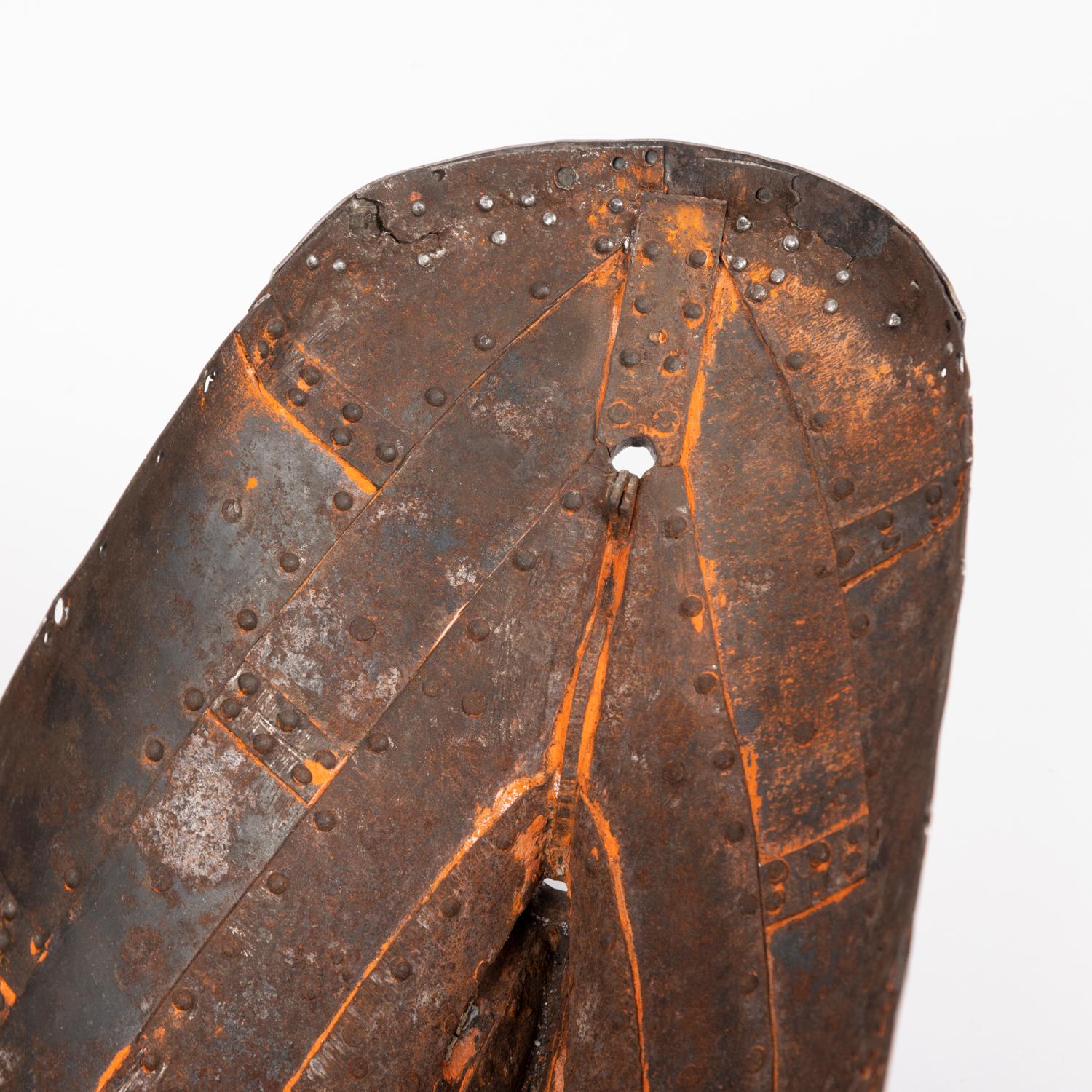 A mid 19th century riveted steel plate hull of a model steam yacht. 6