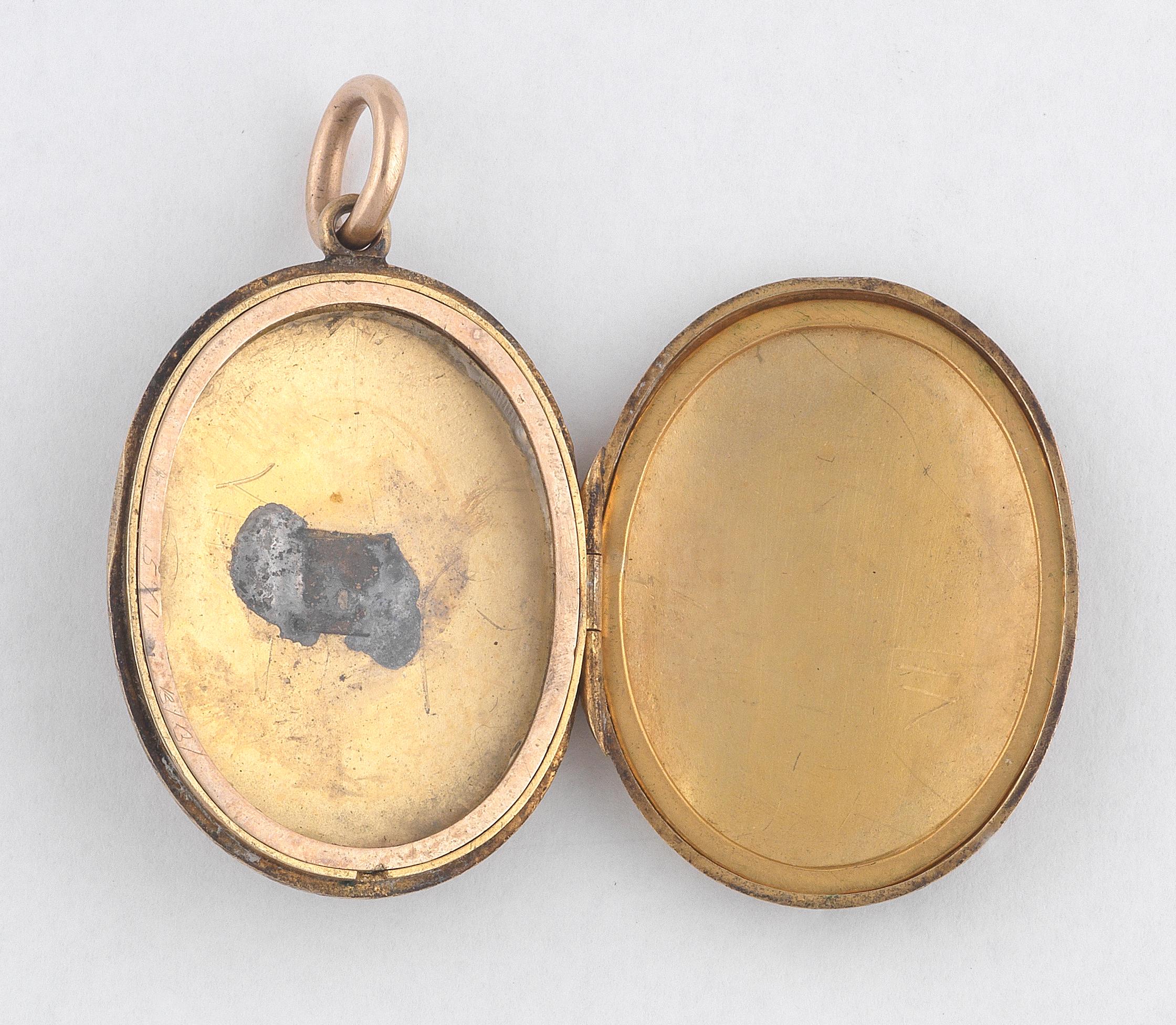 Victorian Mid-19th Century Ruby and Pearl Locket or Pendant