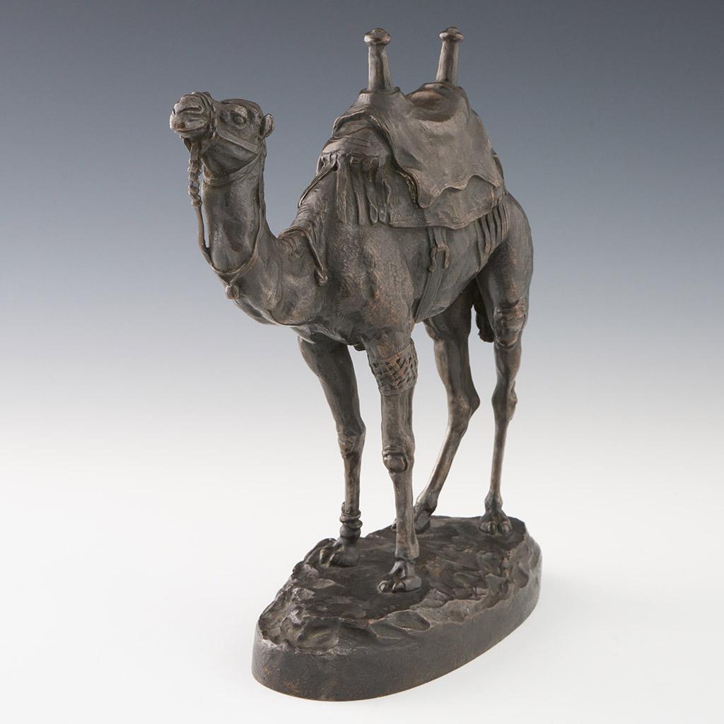 A Mid 19th Century patinated bronze sculpture of a Bactrian Camel after Antoine-Louis Barye (1795-1875). Signed 'Barye' to base 

Dimensions: H 27cm W 23cm

Origin: French 

Date: Circa 1860

Item Number: 0912232