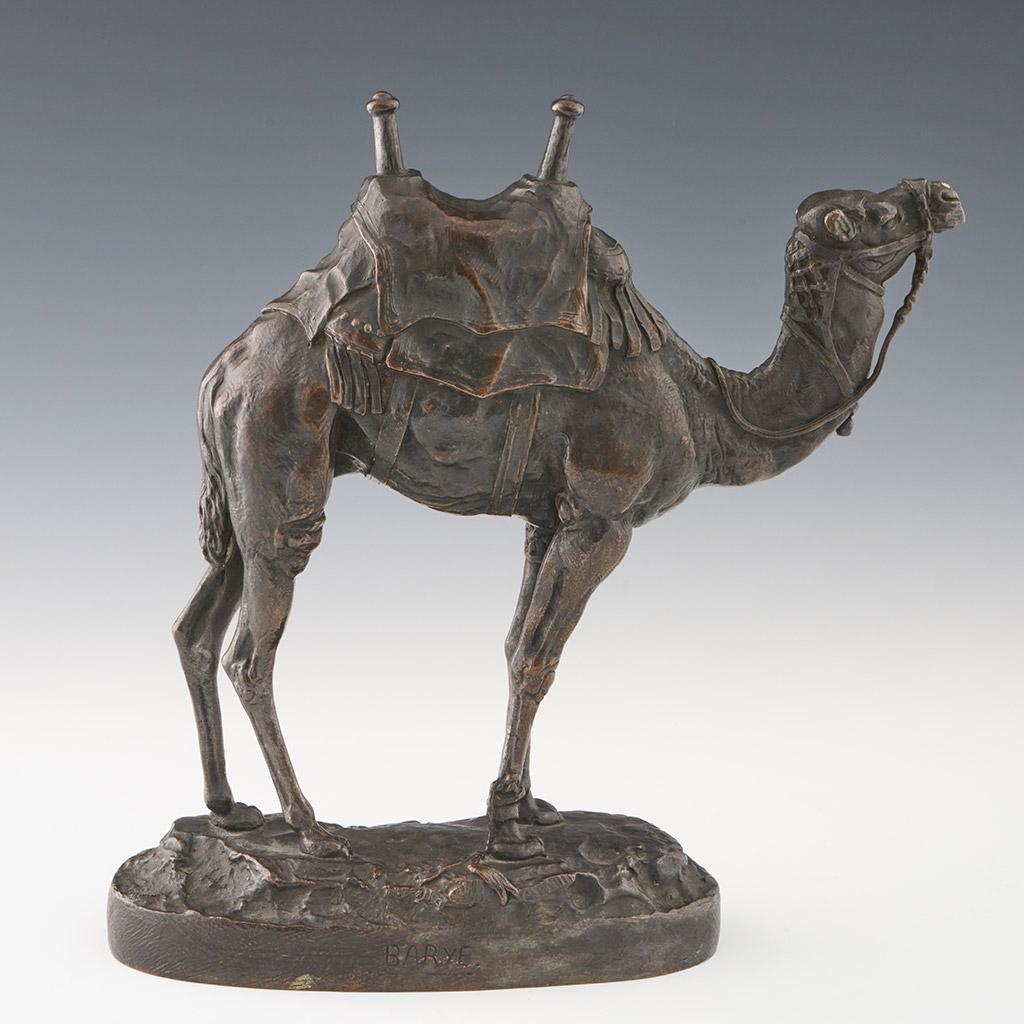 Mid-19th Century A Mid 19th Century Sculpture of a Bactrian Camel by Antoine-Louis Barye 