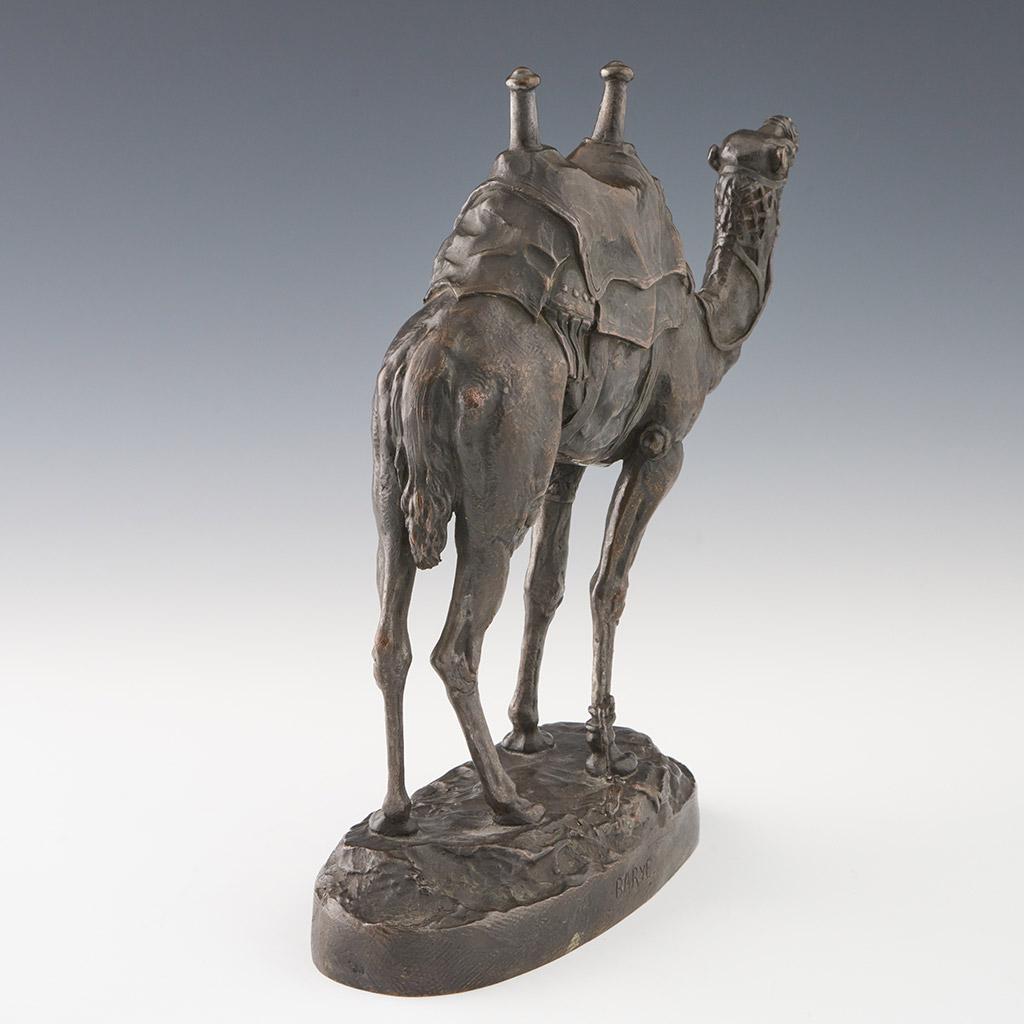 Bronze A Mid 19th Century Sculpture of a Bactrian Camel by Antoine-Louis Barye 