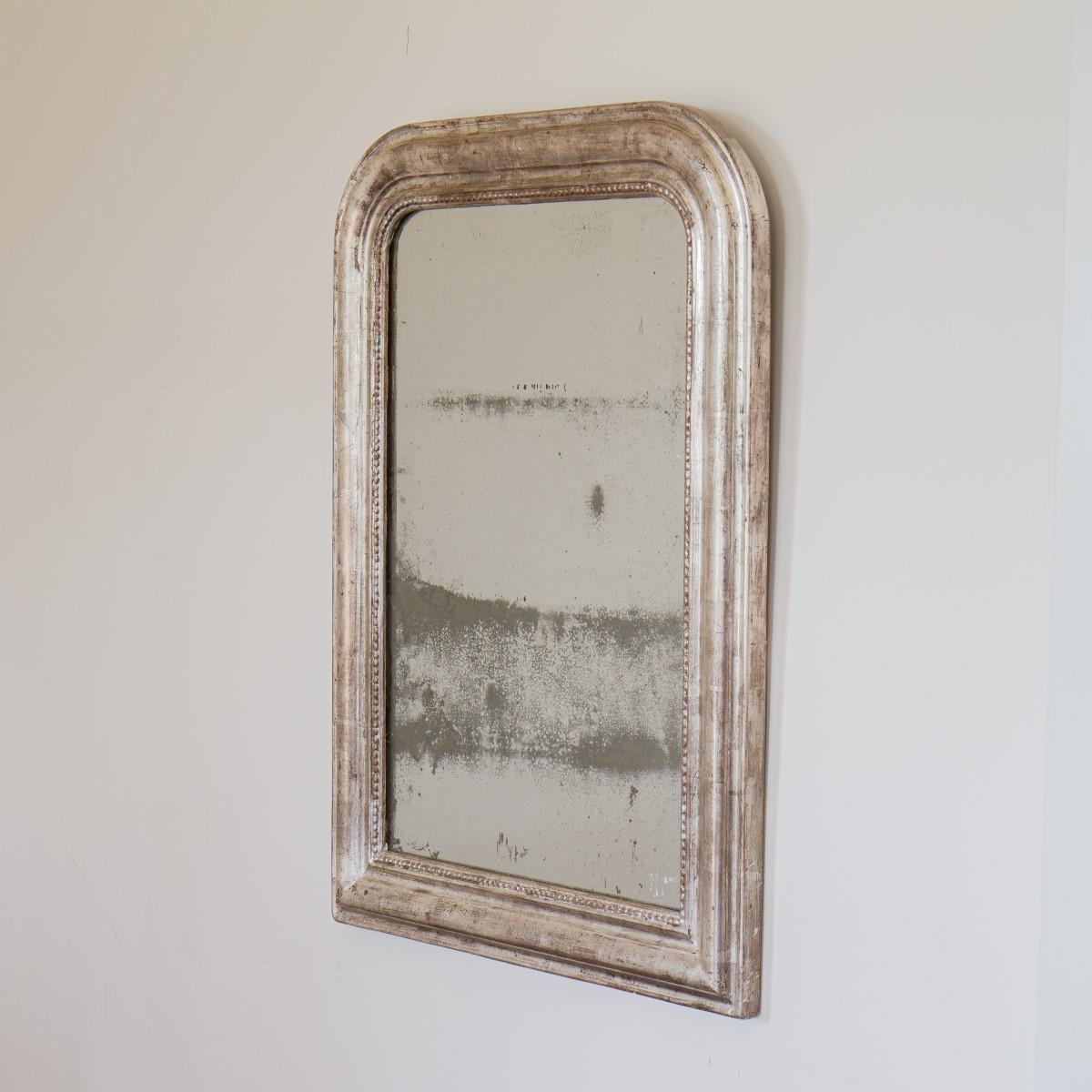 Mid 19th Century Silver Leaf Framed Mirror 6