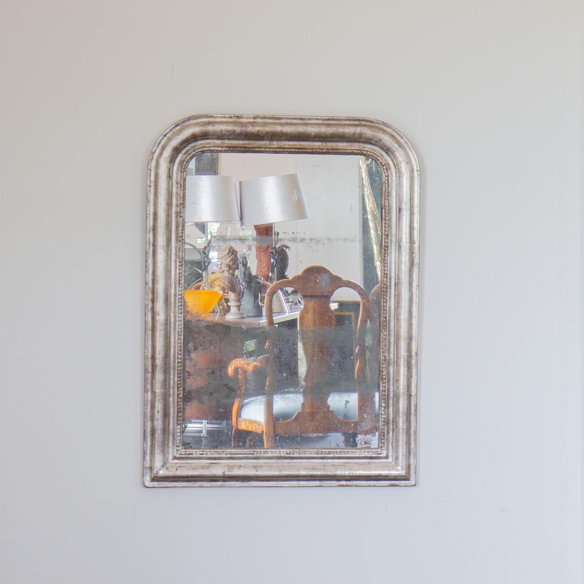 Mid 19th Century Silver Leaf Framed Mirror 2
