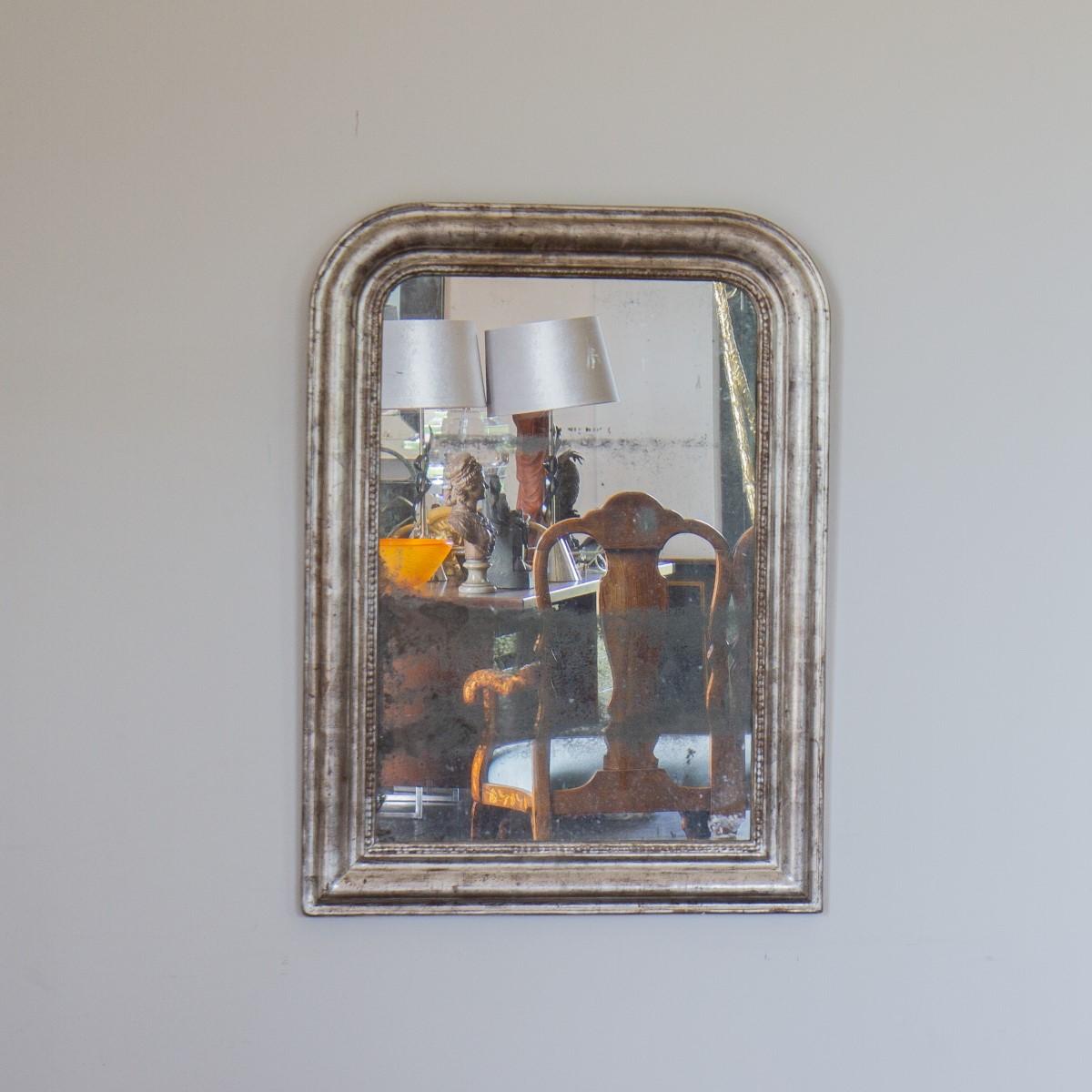 Mid 19th Century Silver Leaf Framed Mirror 3
