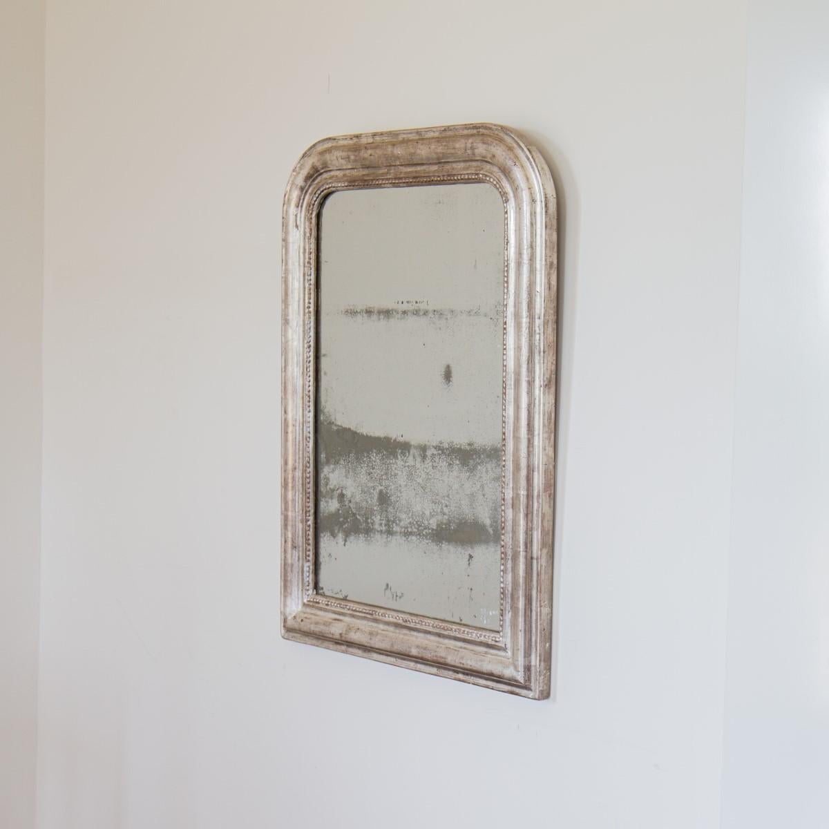 Mid 19th Century Silver Leaf Framed Mirror 5