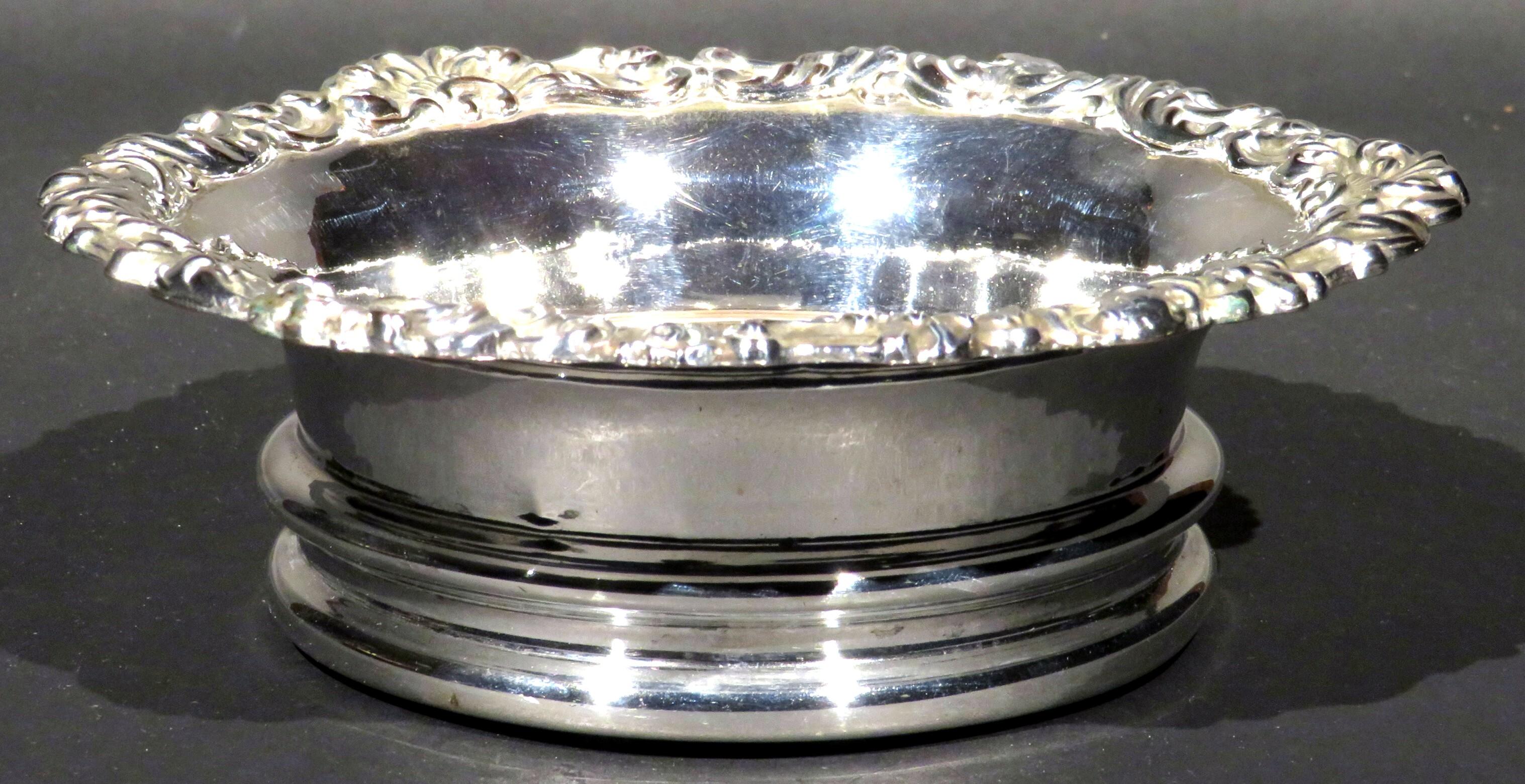 Victorian A Mid 19th Century Silver Plated Spirit Decanter Coaster, English Circa 1840 For Sale