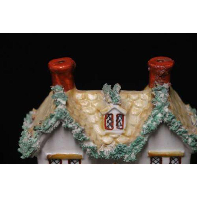 A mid 19th century Staffordshire pottery cottage money box, Circa 1840 English For Sale 1