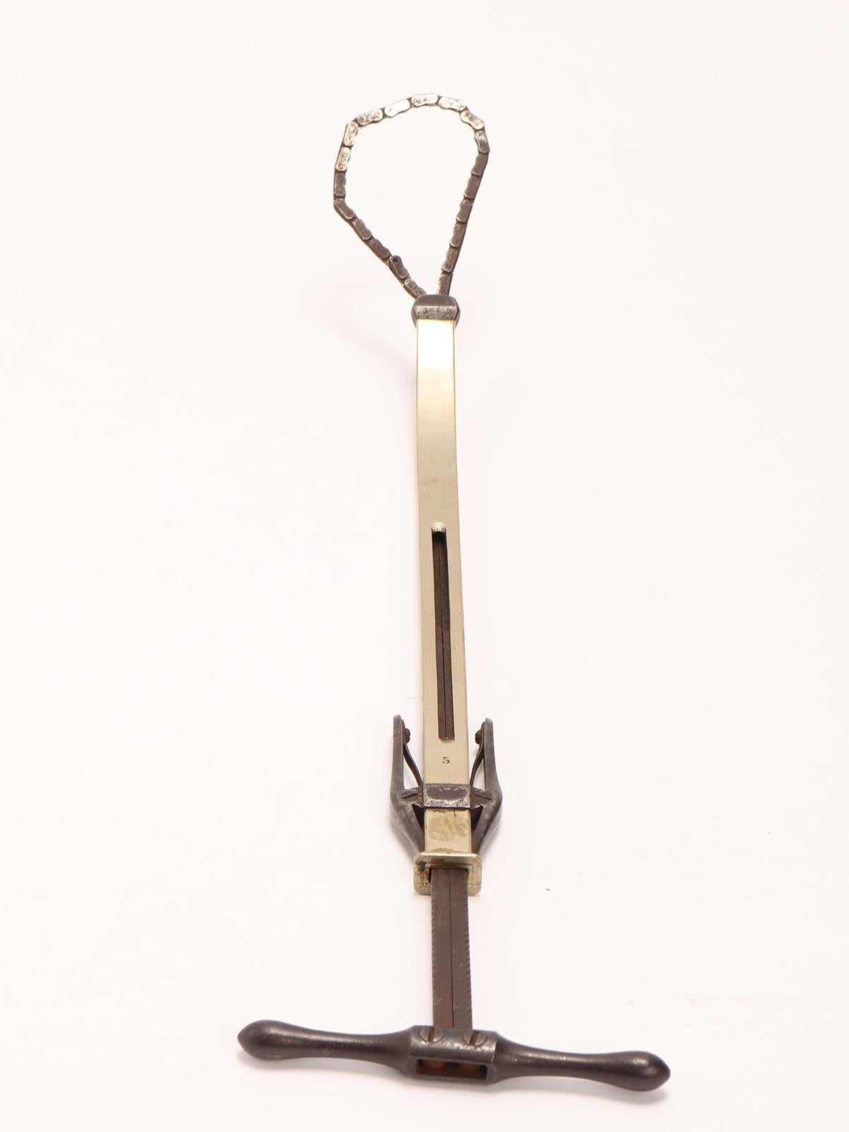 Italian A mid-19th century surgeon's instrument, a saw. Lollini Brothers, Bologna, Italy For Sale