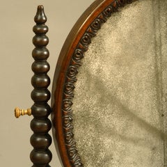 Mid-19th Century Victorian Walnut Dressing Table Mirror