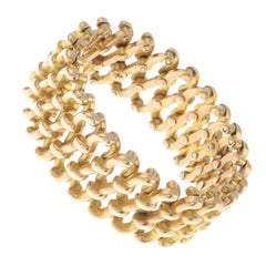 Early 20th Century 15 Carat Gold Expandable Bracelet