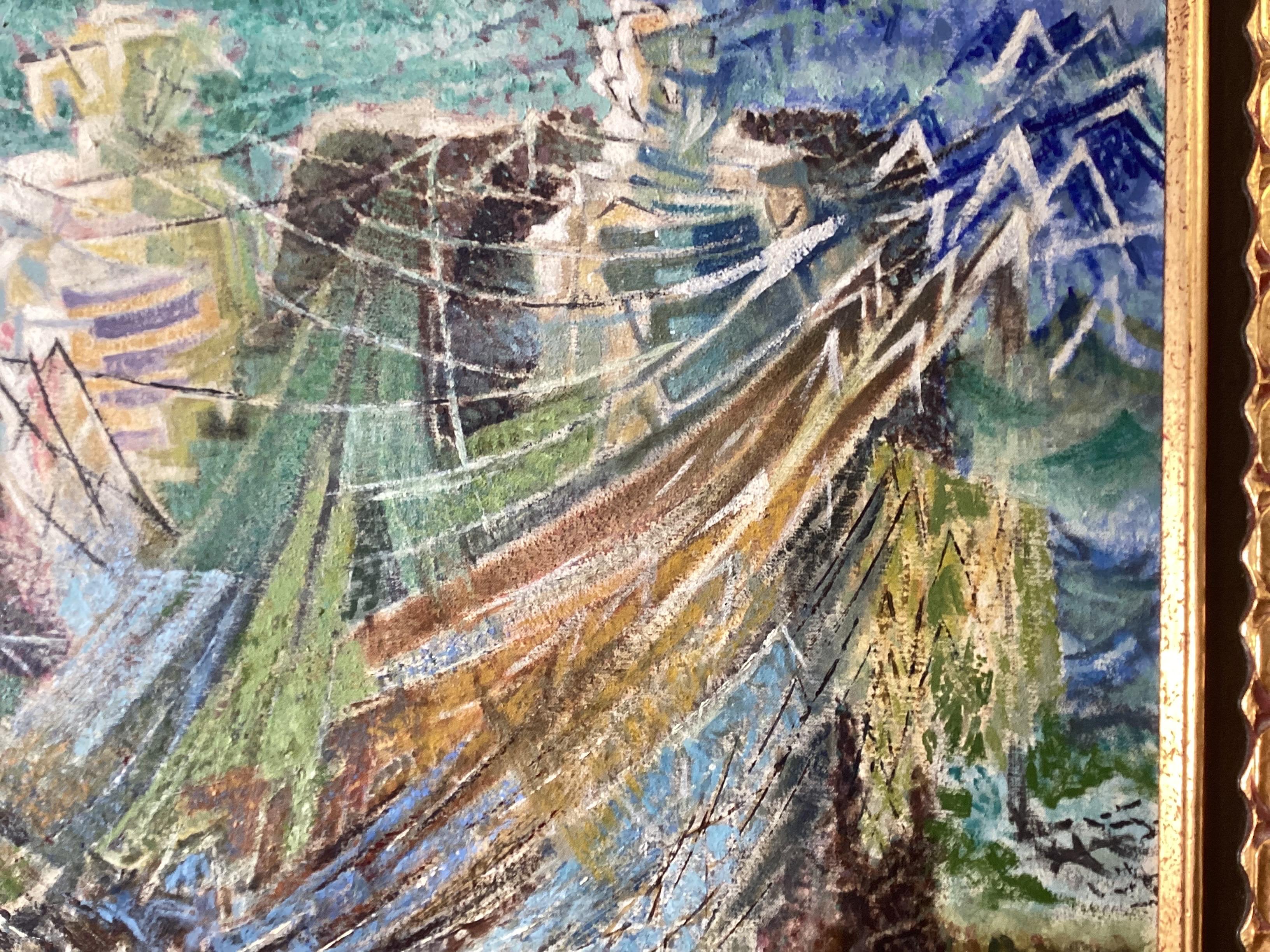 A Mid 20th Century Abstract Oil Painting By Raphael Sabatini (1898-1985) For Sale 5
