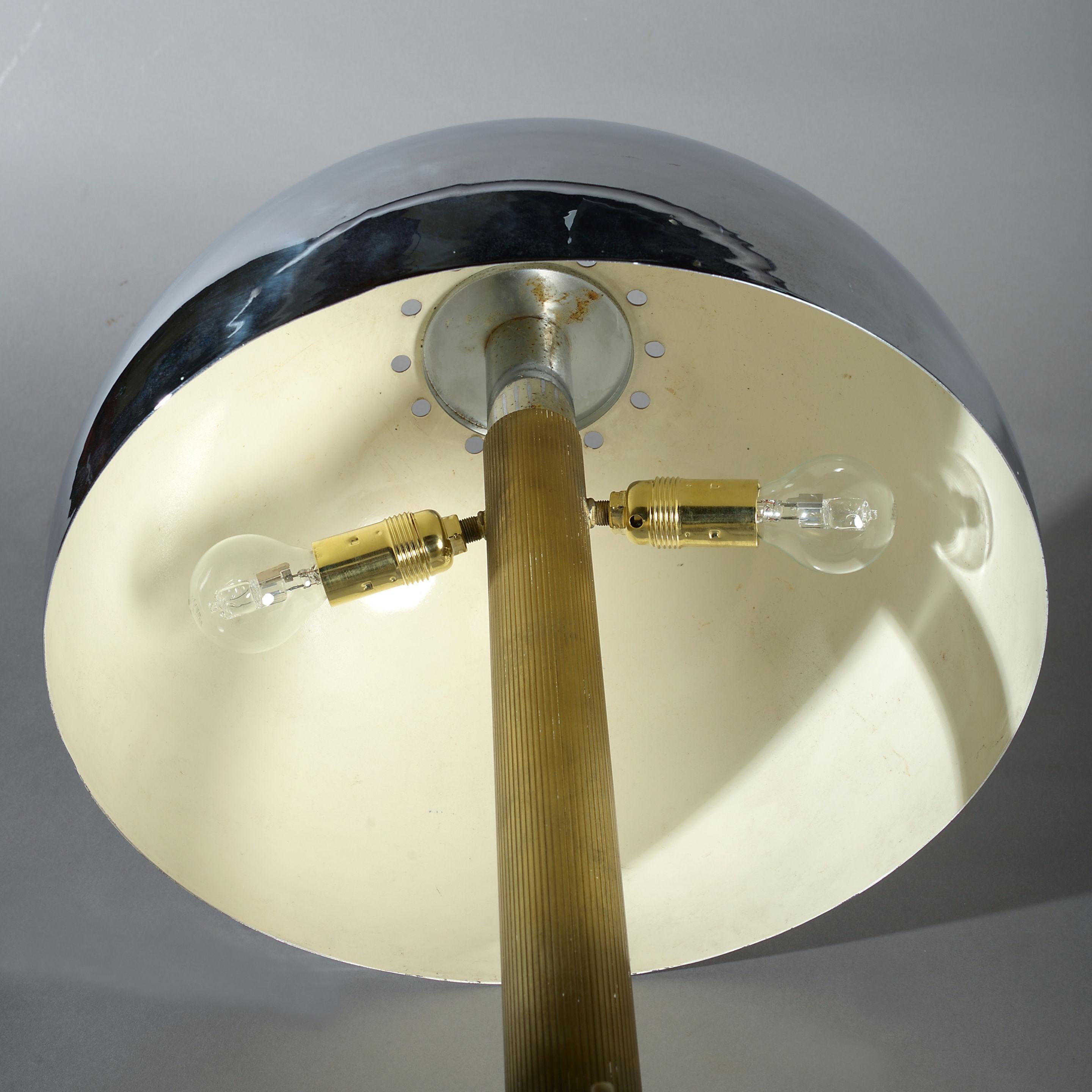 A Mid 20th Century Chrome Lamp Base In Good Condition For Sale In London, GB